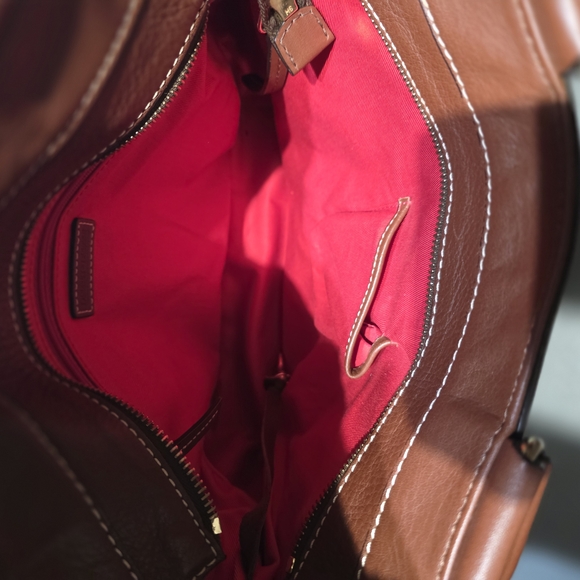 Dooney & Bourke Y2K Brown and Tan Women's Bag EXCELLENT Condition L: 13 H: 10 - Picture 8 of 9